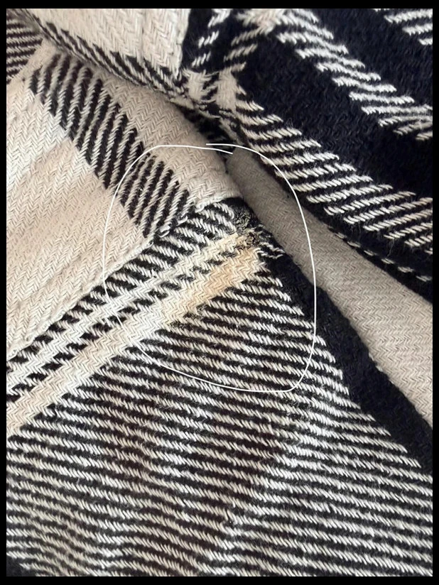 Sobrecasaco de quadrados preto e cru Pull&Bear 100% algodão mangas compridas homem M – photo 11
